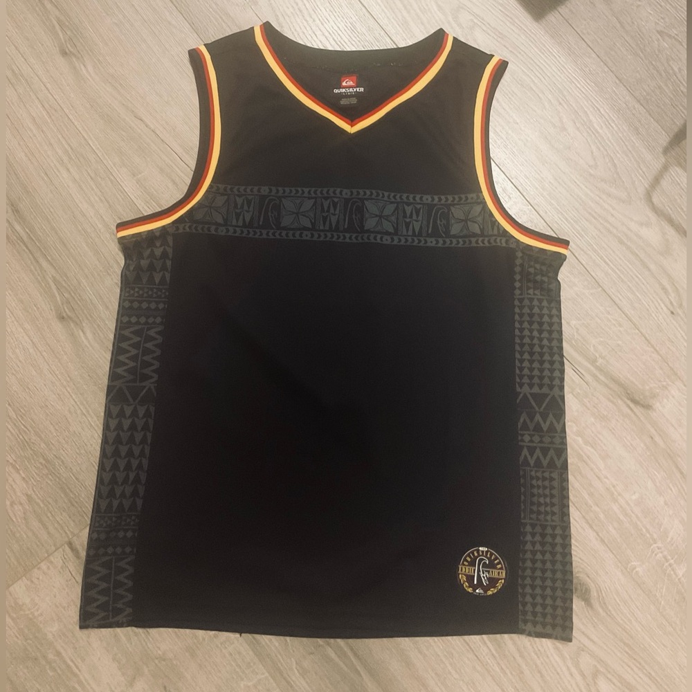 Quiksilver Eddie Aikau Black Basketball Jersey Surf Skate Tank Top. - Picture 3 of 10